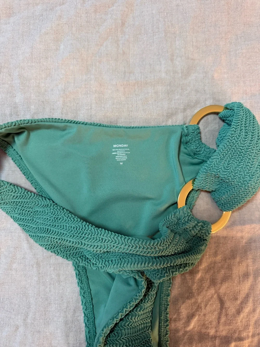 Worn Once Monday Swimwear Bottoms Size Medium in Pond